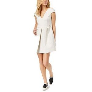 ARMANI EXCHANGE White Crepe Jacquard Dress Size 8 NWT